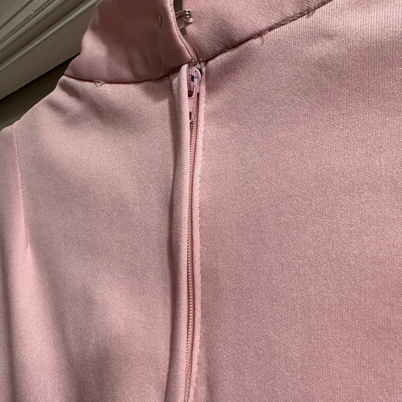 Vintage Lightweight Pink 100% Polyester Dress XS S - Picture 5 of 9